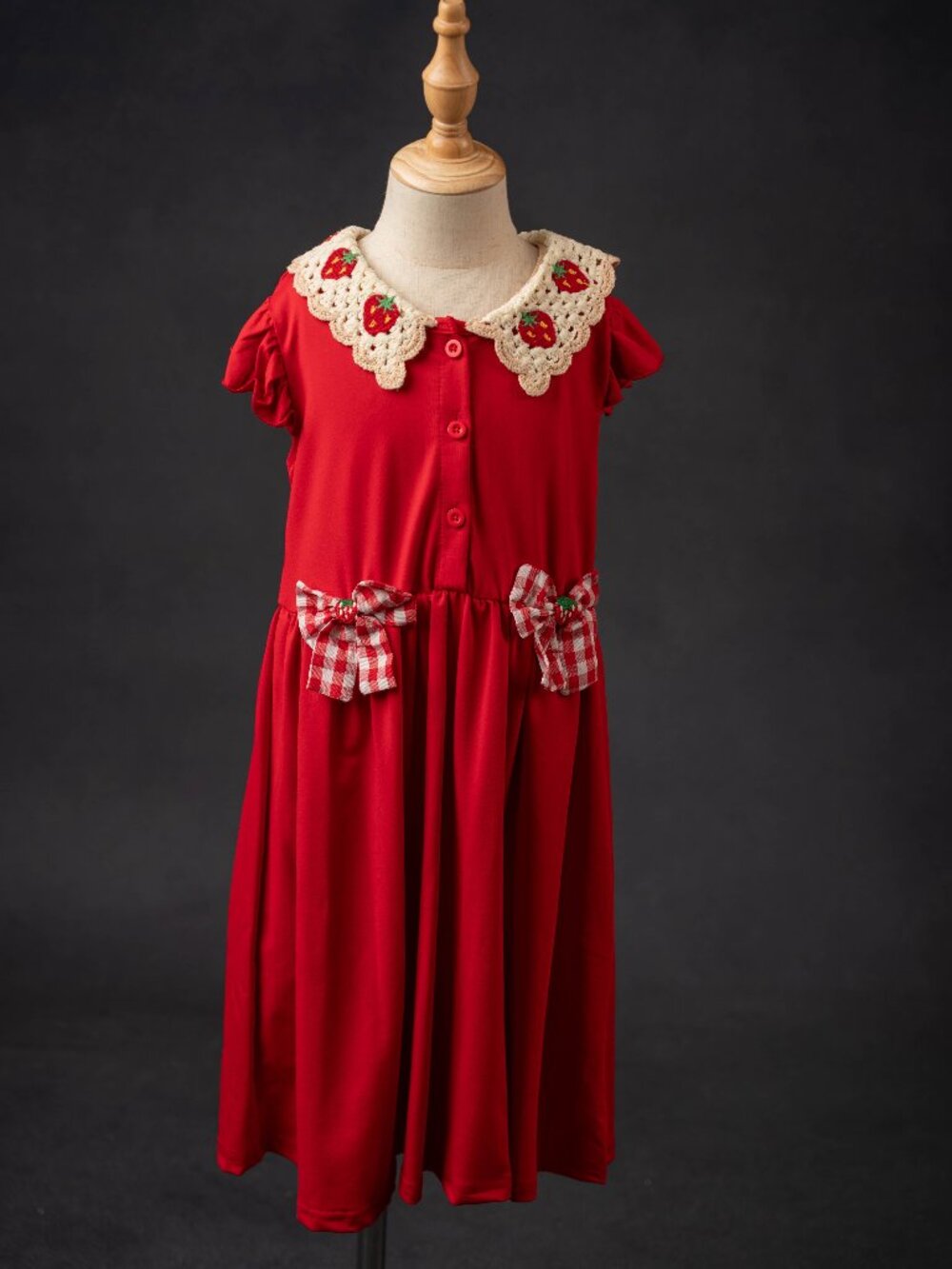 Strawberry Vintage style cottagecore Dress, 5/6